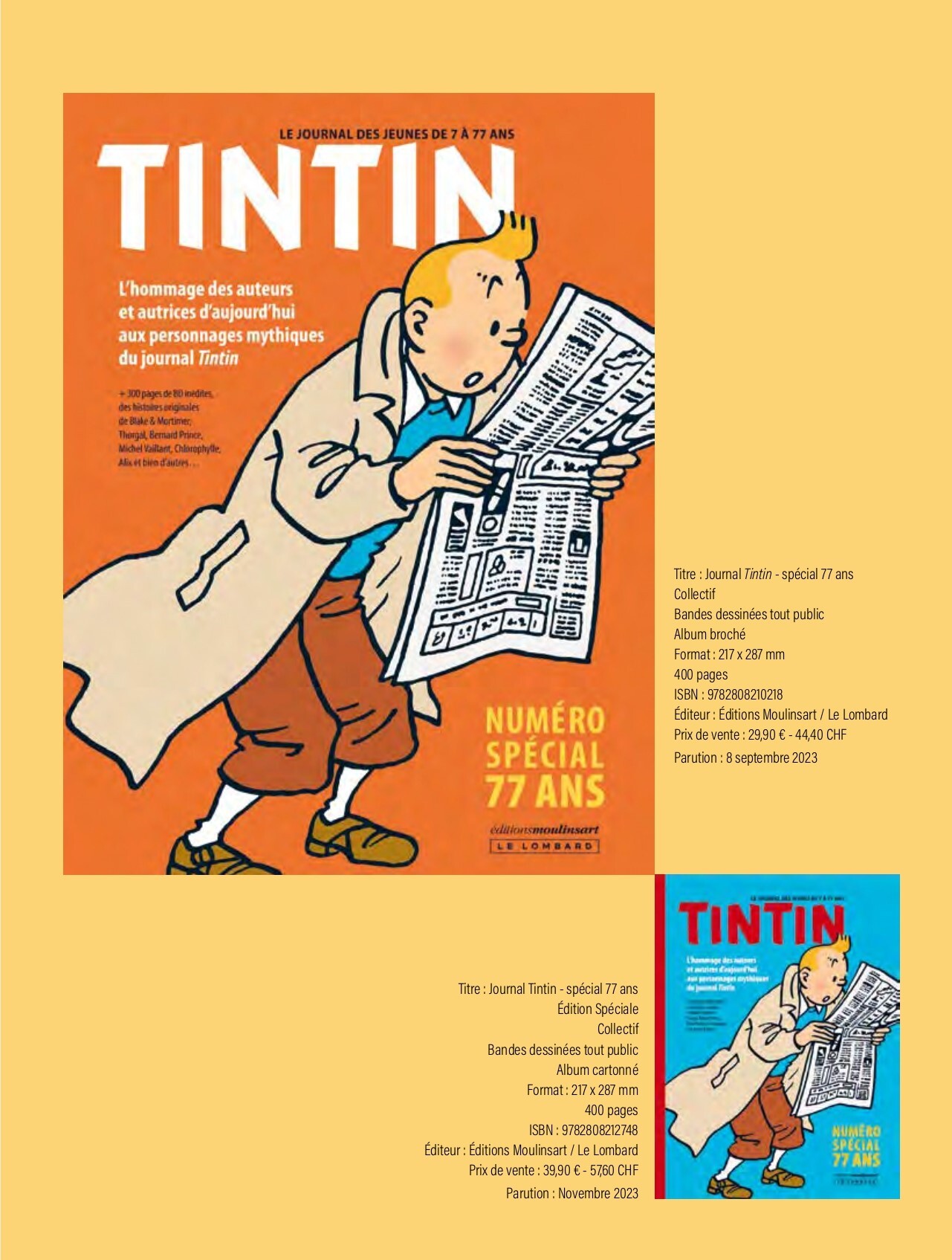 Journal de Tintin : spécial 77 ans - ÉDITION SPÉCIALE